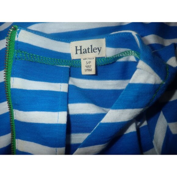 Hatley Blue & White Striped Dress‎ With Zipper Back Women S Preppy Casual Fun - Picture 7 of 7